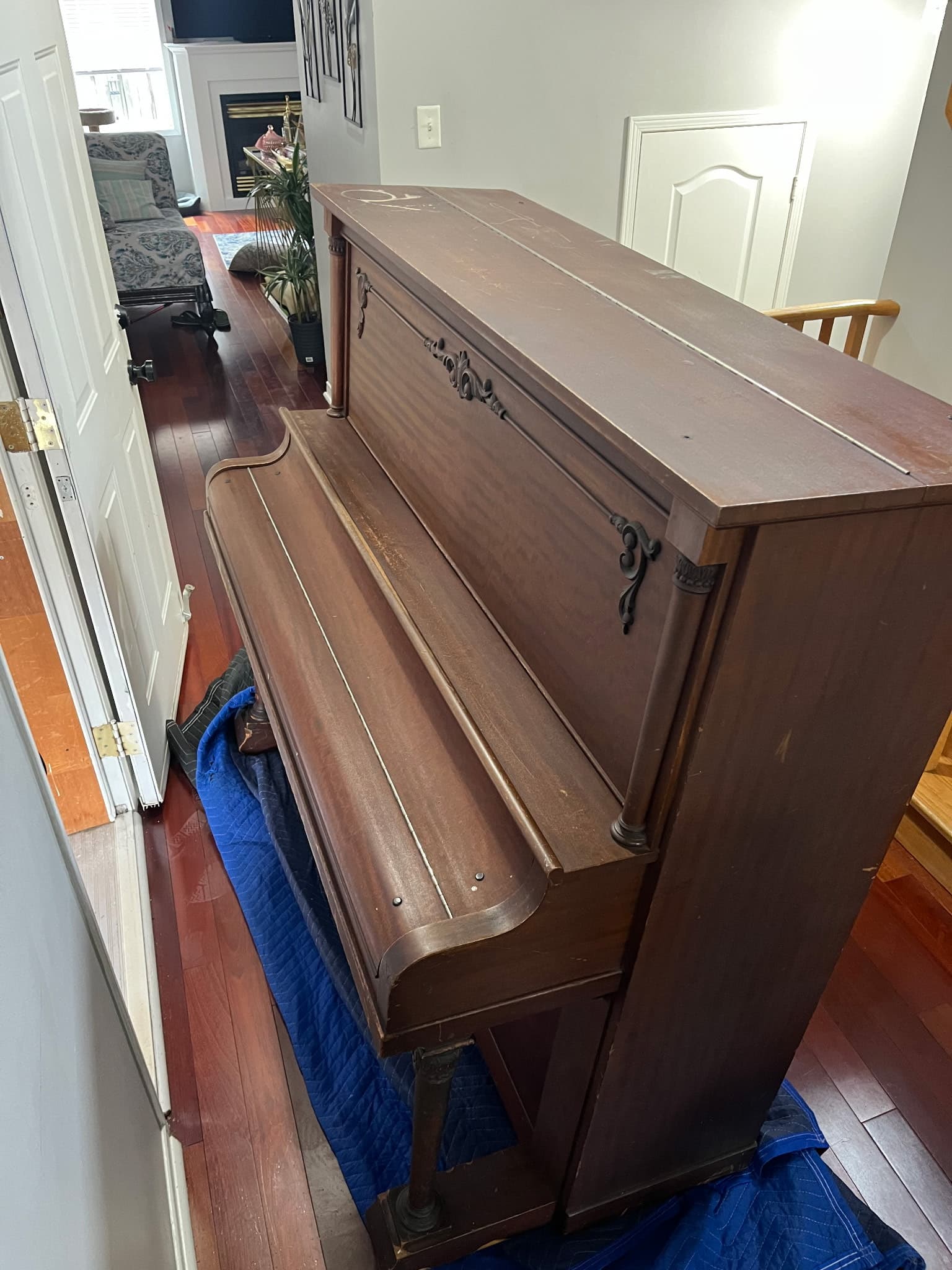 Moving truck loaded